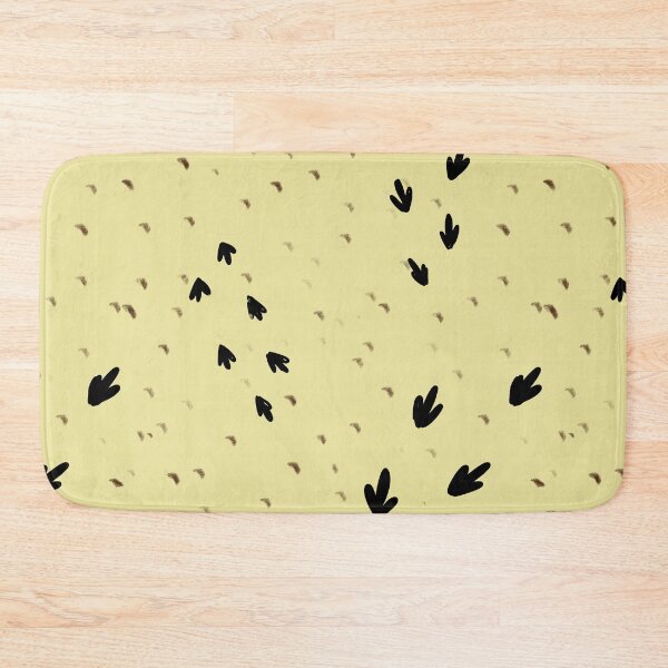 Item preview, Bird tracks abstract yellow seamless cute pattern designed and sold by Yana Mustafina | Boho Soulful Designs.