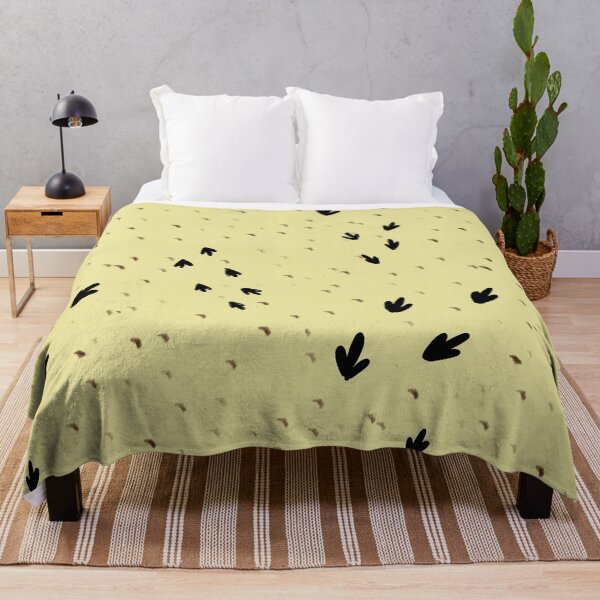 Item preview, Bird tracks abstract yellow seamless cute pattern designed and sold by Yana Mustafina | Boho Soulful Designs.