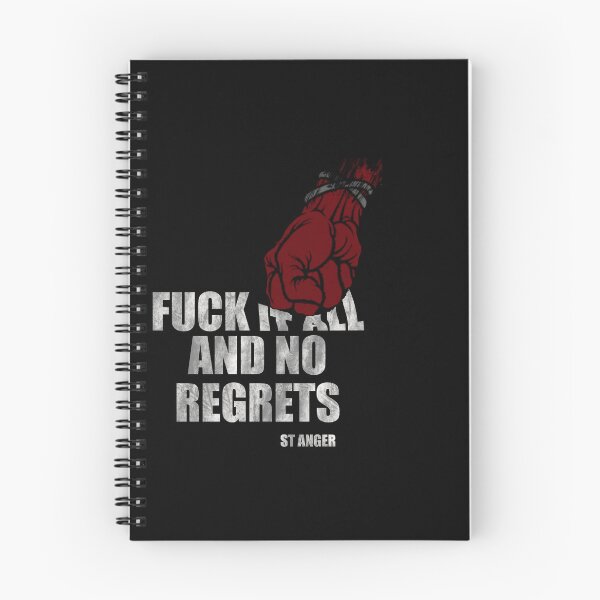 Item preview, No regrets Madly in anger metal  designed and sold by SoulTrekking.