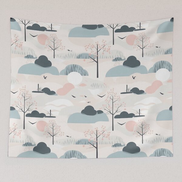 Item preview, Serene Cherry Blossoms Minimalistic Japanese Pattern designed and sold by Wonder Of Light.