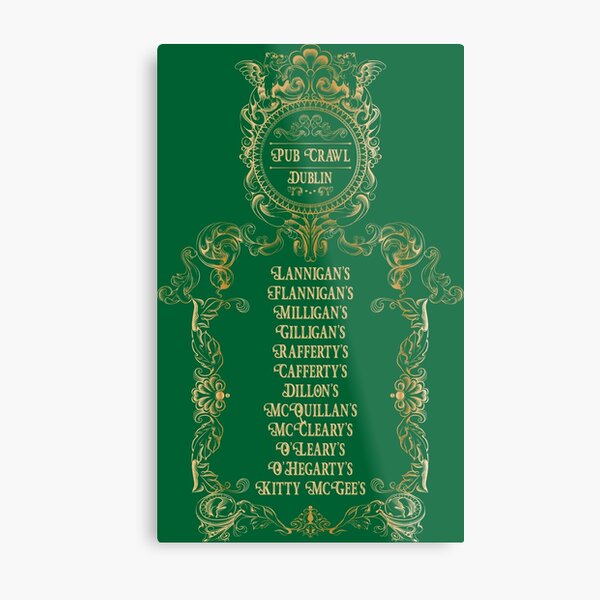 The Dublin Pub Crawl Metal Print