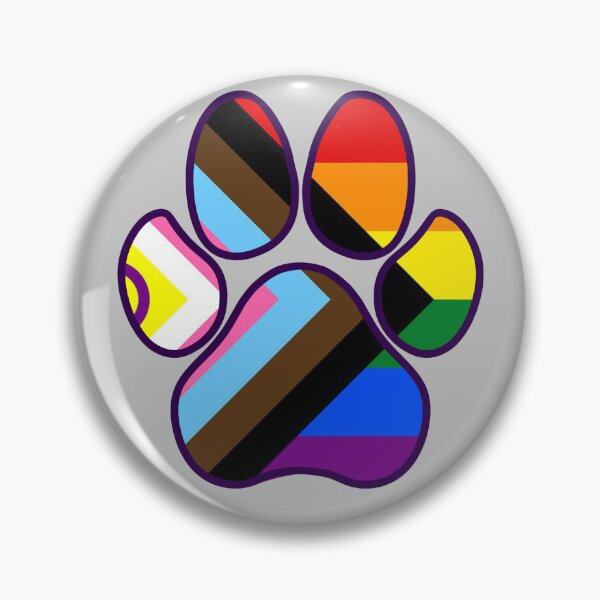 Item preview, Furry pride progress pride paw print designed and sold by Moss McPeak.