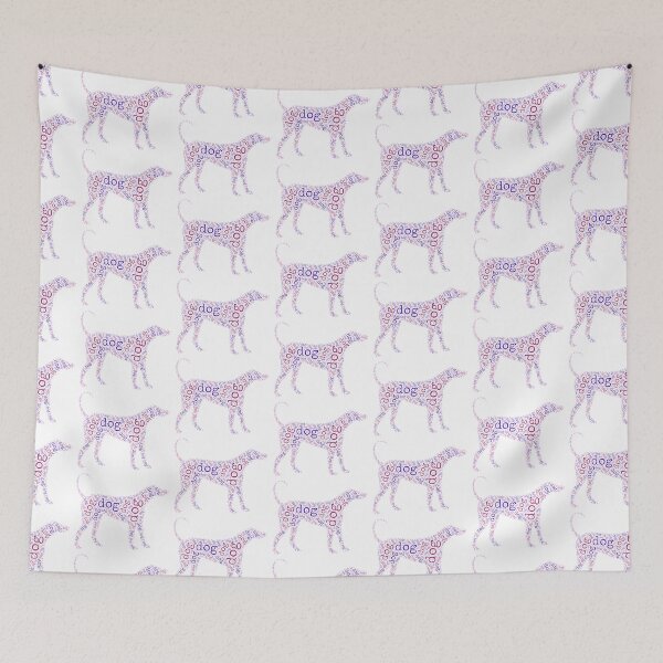 Item preview, colorful dog words designed and sold by jualcantara.