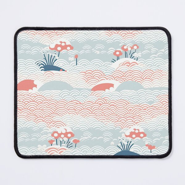 Item preview, Serene Waves And Cherry Blossoms Minimalistic Japanese Pattern designed and sold by Wonder Of Light.