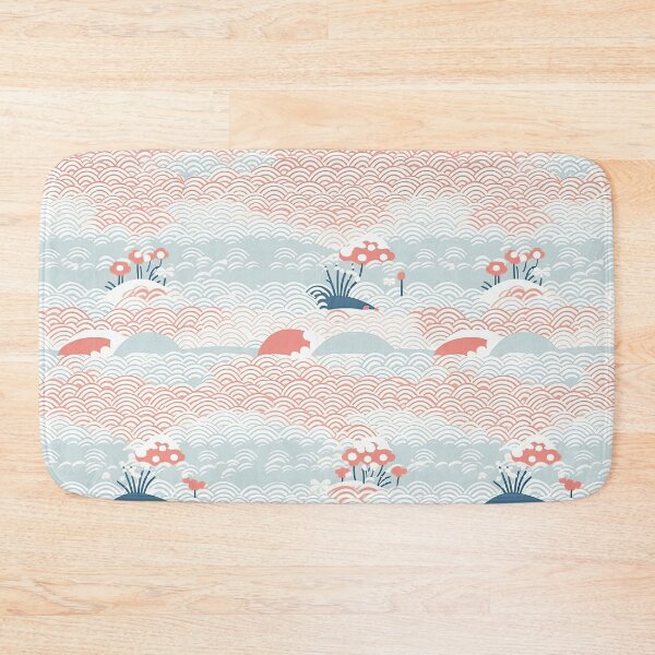 Item preview, Serene Waves And Cherry Blossoms Minimalistic Japanese Pattern designed and sold by Wonder Of Light.