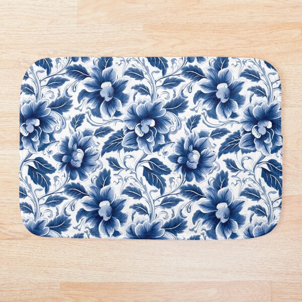 Aperçu de l'œuvre white blue floral pattern créée et vendue par palaco210.
