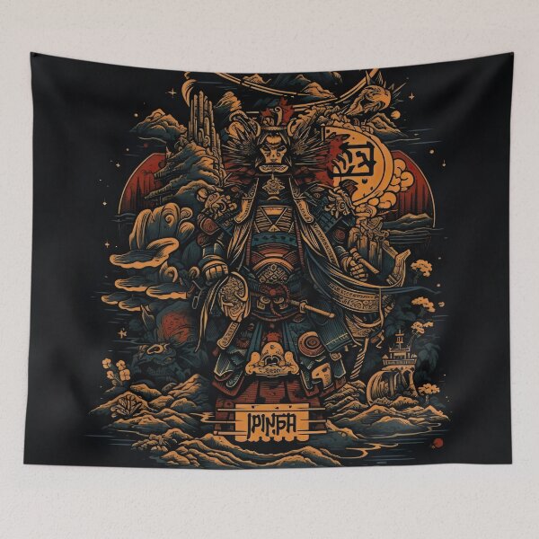 Item preview, Vintage Abstract Japanese Samurai Wall Art | Fantasy Samurai Warrior Ayame designed and sold by Bored Elon.