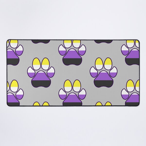 Item preview, Furry pride nonbinary paw print designed and sold by Moss McPeak.