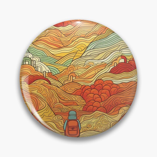 Artikelvorschau, Nature's Wanderlust - Hiking Pattern Design entworfen und verkauft von InTrendSick.