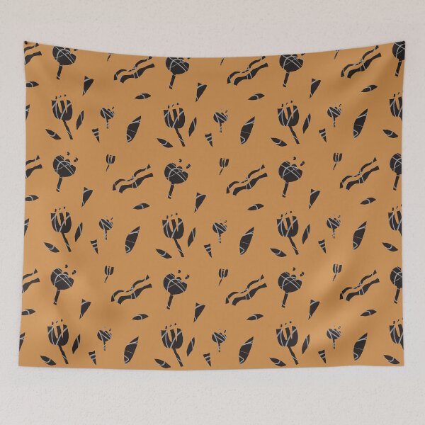 Item preview, Flower cut out abstract brown seamless pattern designed and sold by Yana Mustafina | Boho Soulful Designs.