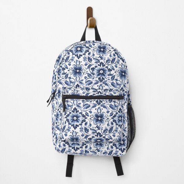 Item preview, Copy of white blue floral pattern designed and sold by palaco210.