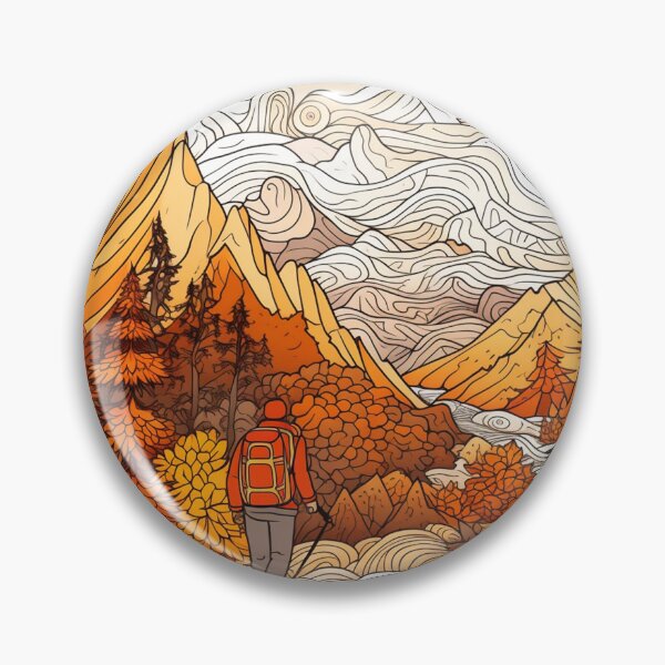 Artikelvorschau, Nature's Wanderlust - Hiking Pattern Design entworfen und verkauft von InTrendSick.