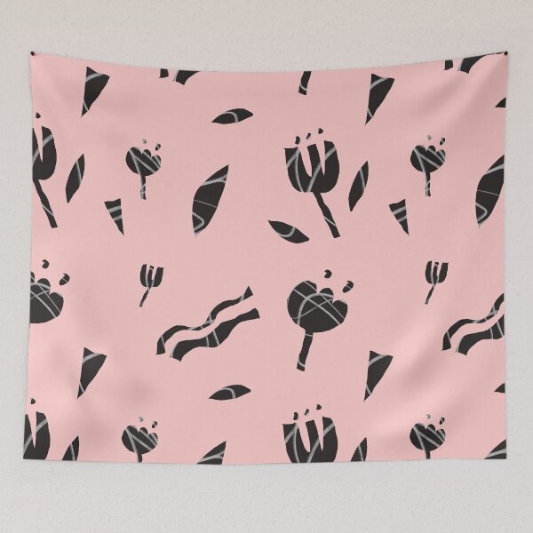 Item preview, Flower cut out abstract pink seamless pattern designed and sold by Yana Mustafina | Boho Soulful Designs.
