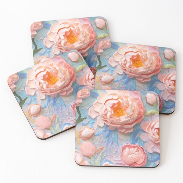 Artikelvorschau, Big 3D Peonies Acrylic painting entworfen und verkauft von penney55.