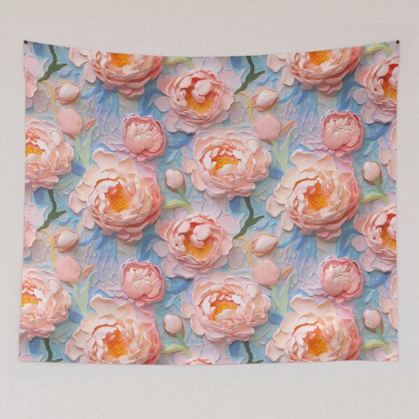 Artikelvorschau, Big 3D Peonies Acrylic painting entworfen und verkauft von penney55.