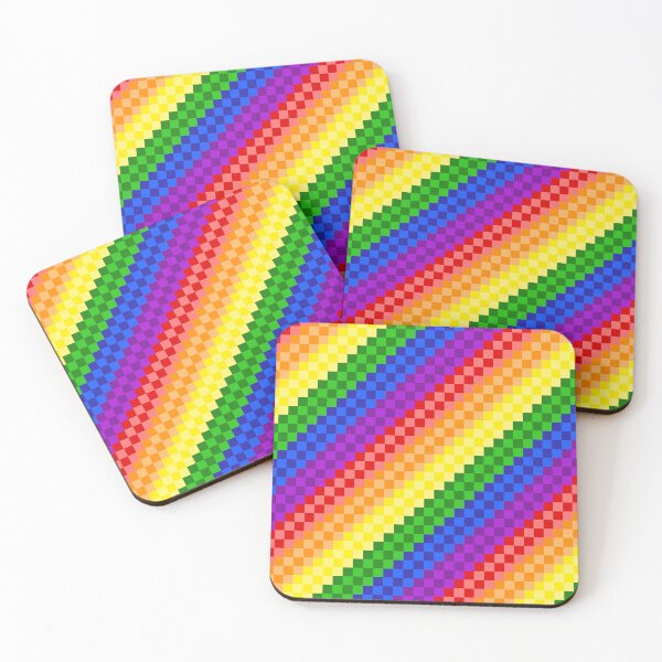 Item preview, Rainbow Pixels Pattern designed and sold by Alesia Skye.