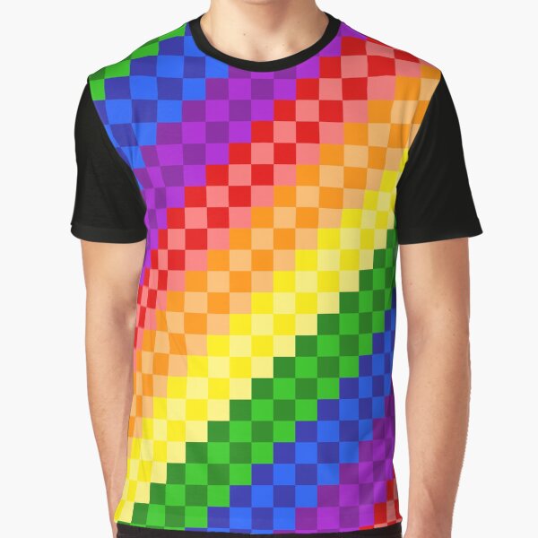 Vista previa del artículo con la obra «Rainbow Pixels Pattern», diseñado y vendido por Alesia Skye.