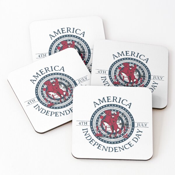 Item preview, Independence Day. 4th July. Illustration with cowboy and horse designed and sold by KristinaNEL.