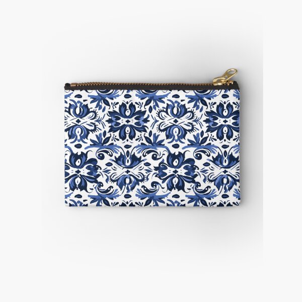 Item preview, white blue floral pattern designed and sold by palaco210.