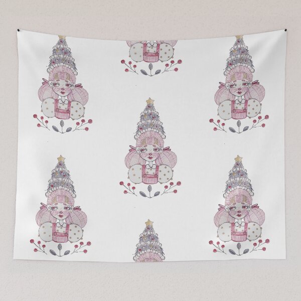 Item preview, Cute christmas girl sticker designed and sold by LidianeIlustra.