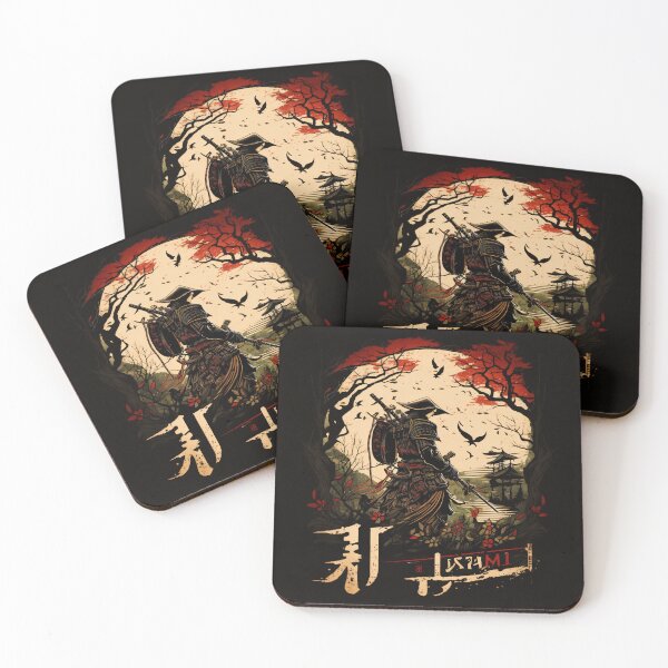 Item preview, Vintage Abstract Japanese Samurai Wall Art | Fantasy Samurai Warrior Isamu designed and sold by Bored Elon.