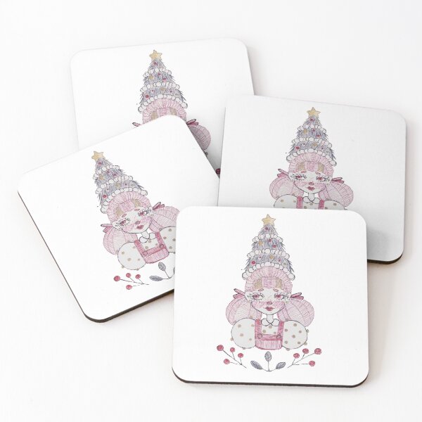 Item preview, Cute christmas girl sticker designed and sold by LidianeIlustra.