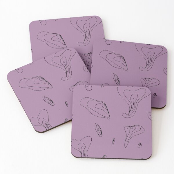 Item preview, Abstract smooth lines simple cute lavender pattern designed and sold by Yana Mustafina | Boho Soulful Designs.
