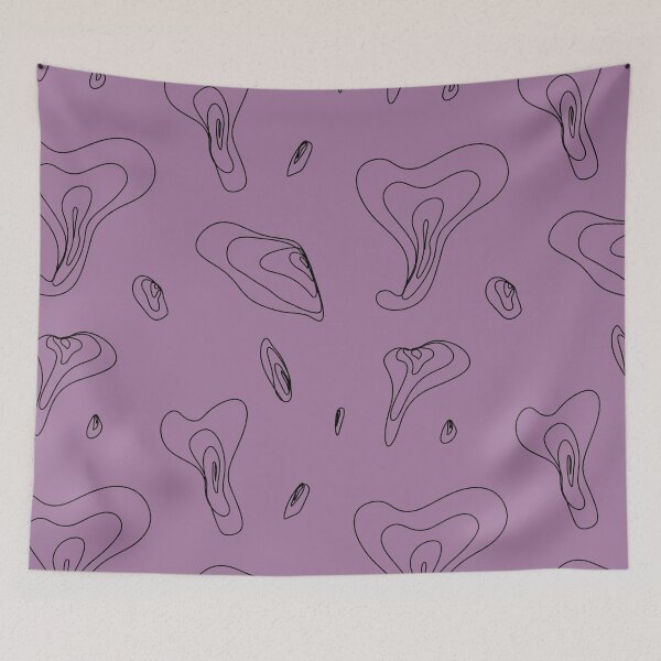 Item preview, Abstract smooth lines simple cute lavender pattern designed and sold by Yana Mustafina | Boho Soulful Designs.