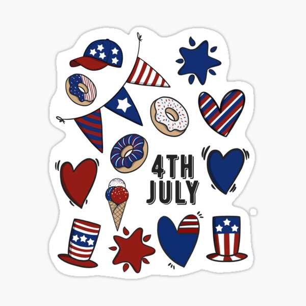 4th-of-july-icons-sticker-for-sale-by-basedonearth-redbubble for Free Printable 4th Of July Stickers