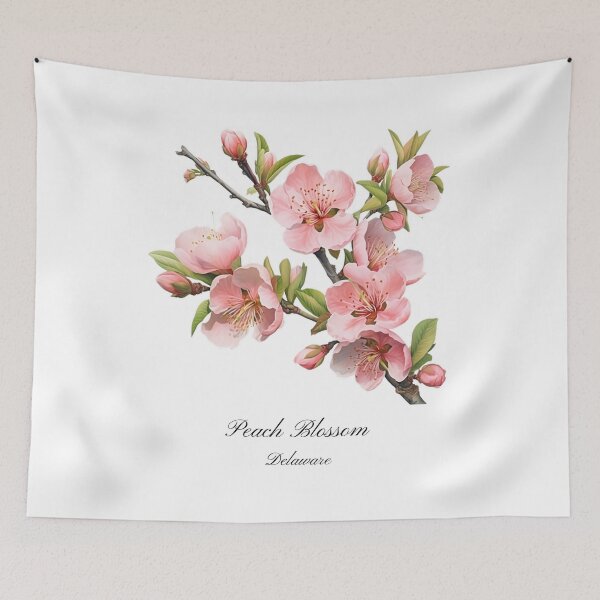 Item preview, Delaware State Flower-Peach Blossom designed and sold by Counterbalance Dzigns.