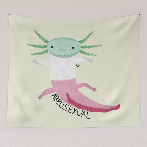 Item preview, Abrosexual Pride Flag Axolotl designed and sold by HopelessHazard.
