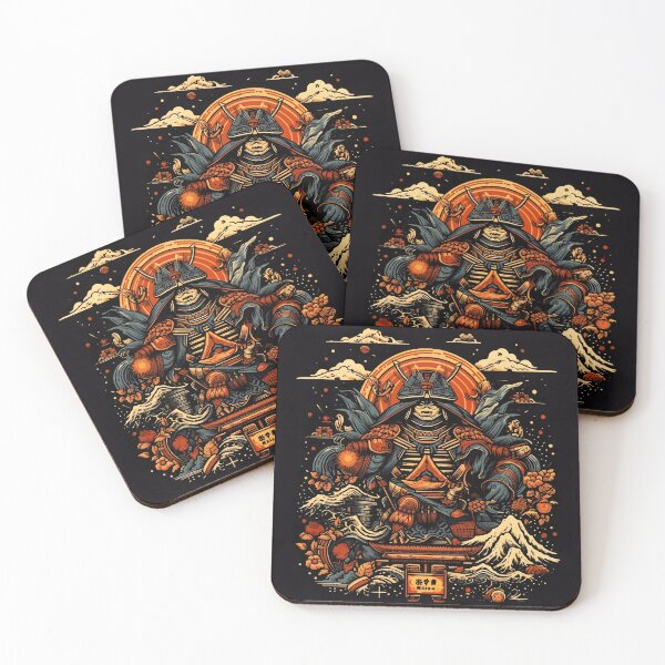 Item preview, Vintage Abstract Japanese Samurai Wall Art | Fantasy Samurai Warrior Kazuki designed and sold by Bored Elon.