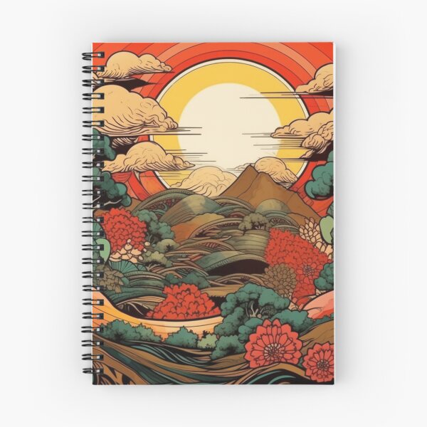 Item preview, Japanese Japan Wood Block Sunset Okiyo-e Garden Flowers Landscape designed and sold by BrandonArtWorld.