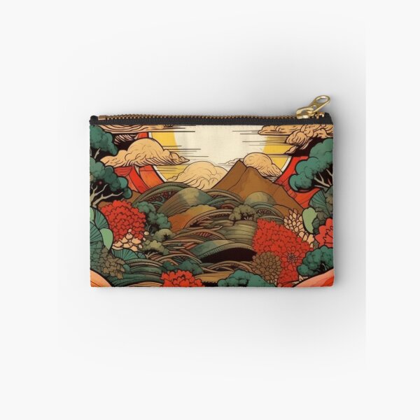 Item preview, Japanese Japan Wood Block Sunset Okiyo-e Garden Flowers Landscape designed and sold by BrandonArtWorld.