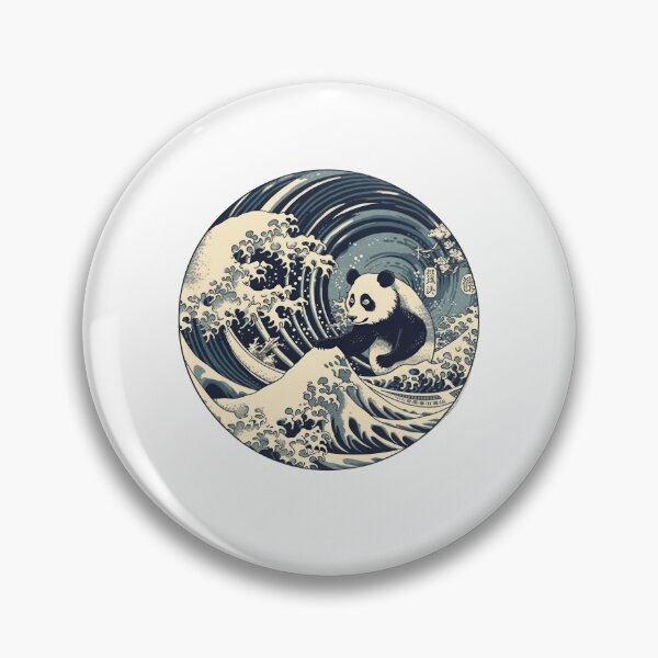 Artikelvorschau, Panda the great wave off Kanagawa side entworfen und verkauft von TeePulseMania.