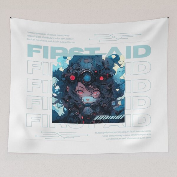 Item preview, first aid cyberpunk girl designed and sold by karpuz-design.
