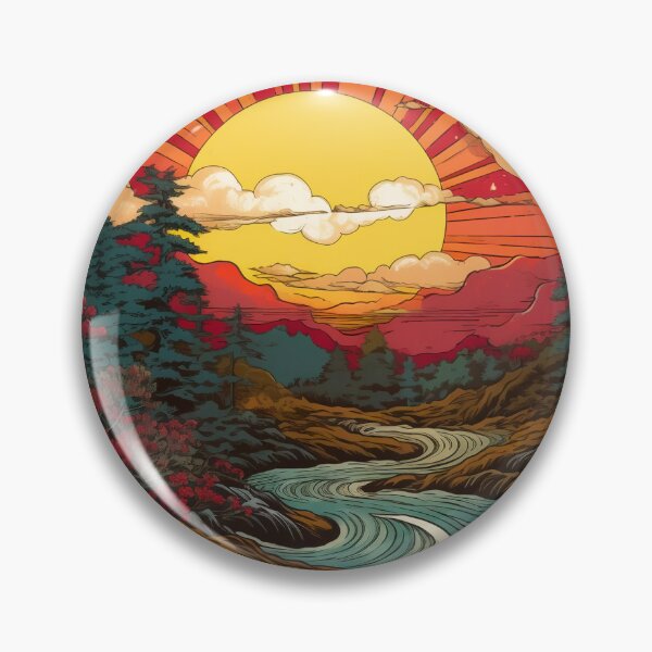 Item preview, Japanese Japan Wood Block Sunset Okiyo-e Garden Flowers Landscape designed and sold by BrandonArtWorld.