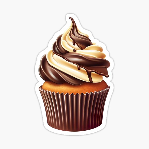 Item preview, Chocolate and Vanilla Cupcake designed and sold by Print-Fusion.