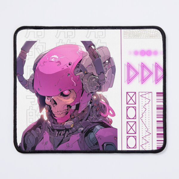 Item preview, cyberpunk pink skull designed and sold by karpuz-design.