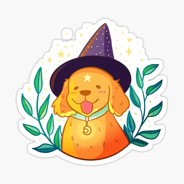 Item preview, Cute Golden Retriever wizard  designed and sold by Yaragold.