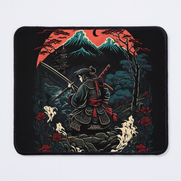 Item preview, Vintage Abstract Japanese Samurai Wall Art | Fantasy Samurai Warrior Koichi designed and sold by Bored Elon.