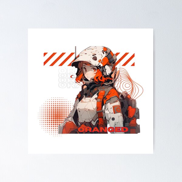 Item preview, orange astronaut girl designed and sold by karpuz-design.