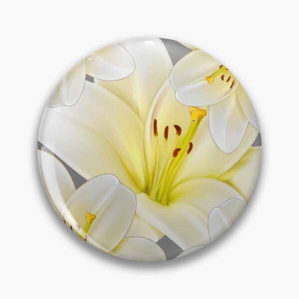 Artikelvorschau, WHITE LILY FLOWERS GREY GARDEN ART entworfen und verkauft von sharlesart.