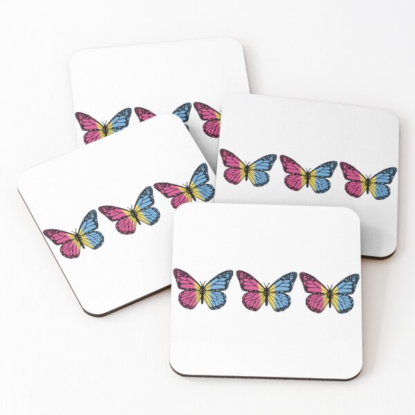 Item preview, Pansexual pride butterflies  designed and sold by DesignssByBee.