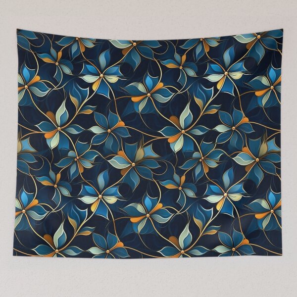 Item preview, Blossoms of Contrast: Vibrant Petals in the Night Floral Pattern designed and sold by EVA4designs.