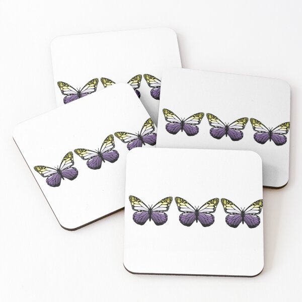 Item preview, Non-binary pride butterflies  designed and sold by DesignssByBee.