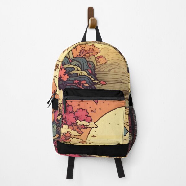 Item preview, Japanese Japan Wood Block Sunset Okiyo-e Garden Flowers Landscape designed and sold by BrandonArtWorld.