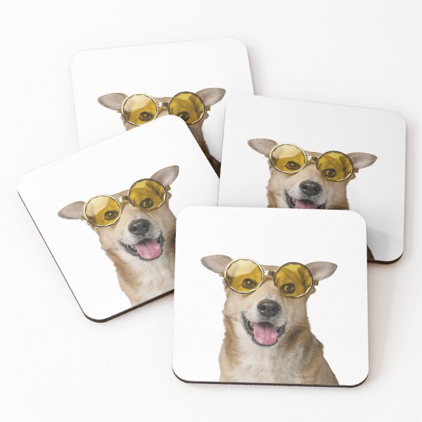 Item preview, Chill Pup: Dog with Sunglasses Sticker designed and sold by BeniSof.