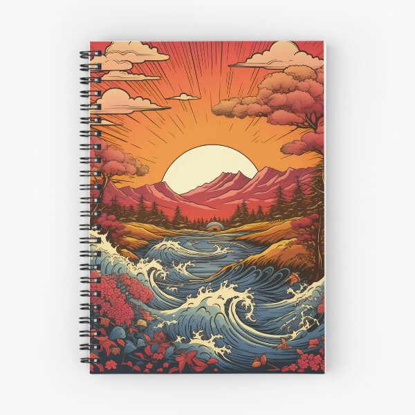 Item preview, Japanese Japan Wood Block Sunset Okiyo-e Garden Flowers Landscape designed and sold by BrandonArtWorld.