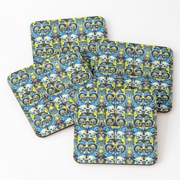 Item preview, Surreal faces pattern design designed and sold by Zolongano.